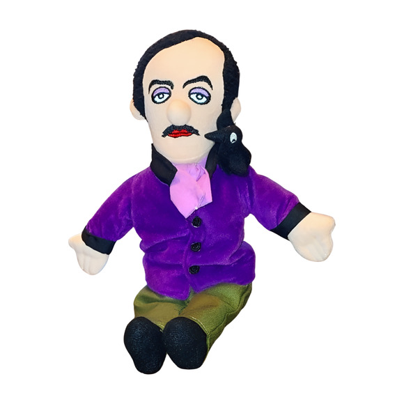 Edgar Allan Poe Plush Raven Gag Gift English Teacher Professor Little Thinker - Picture 8 of 8